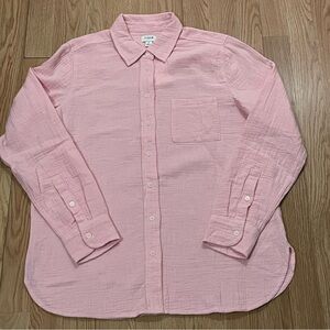 New With Tags J Crew Women’s Small Pink Long Sleeve Button Down Shirt Blouse